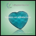 Hot Sale Faceted Heart Shape Aqua Blue Glass Stones